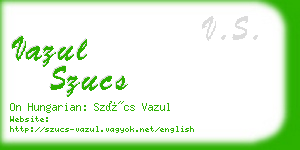 vazul szucs business card